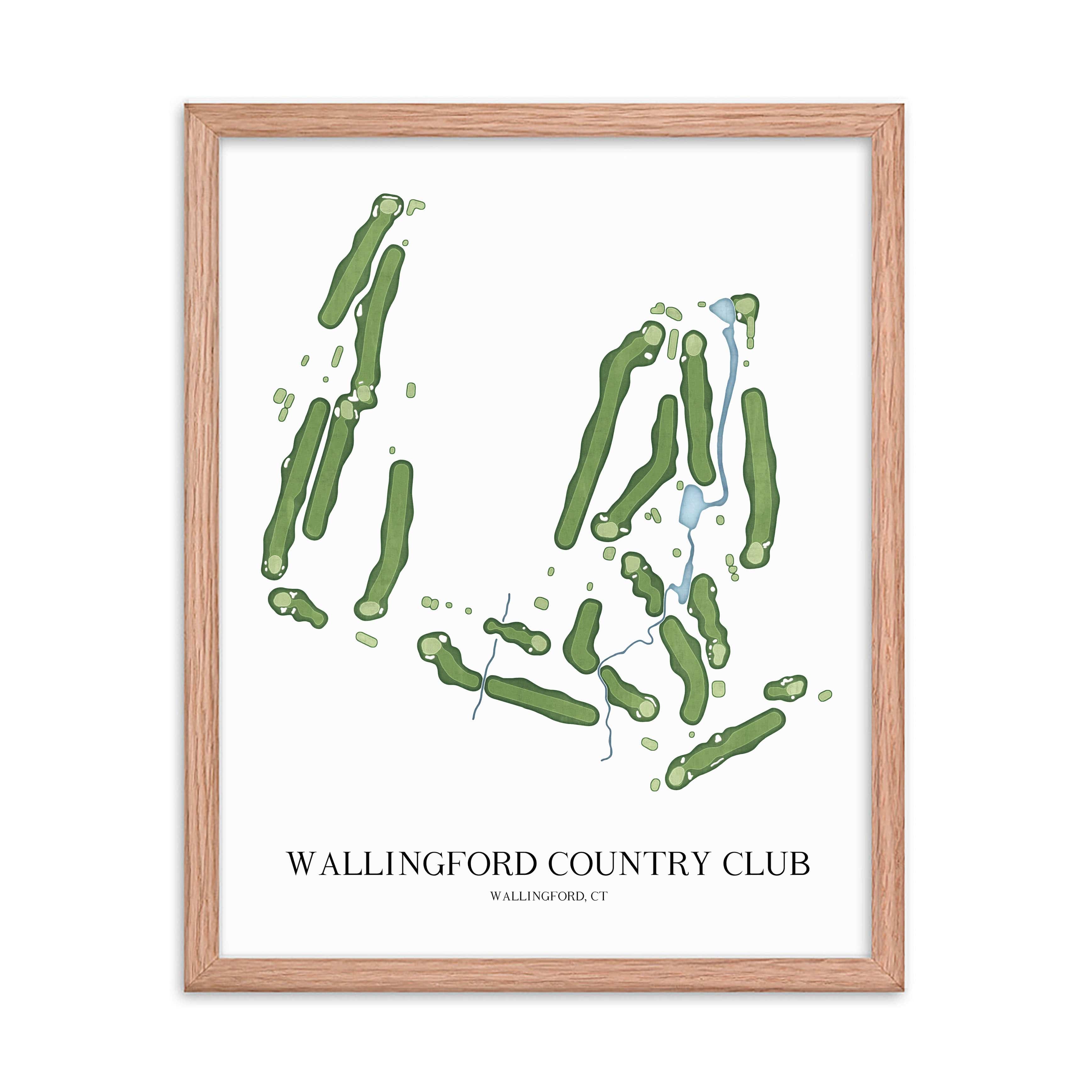 The 19th Hole Golf Shop - Golf Course Prints -  Wallingford Country Club Golf Course Map