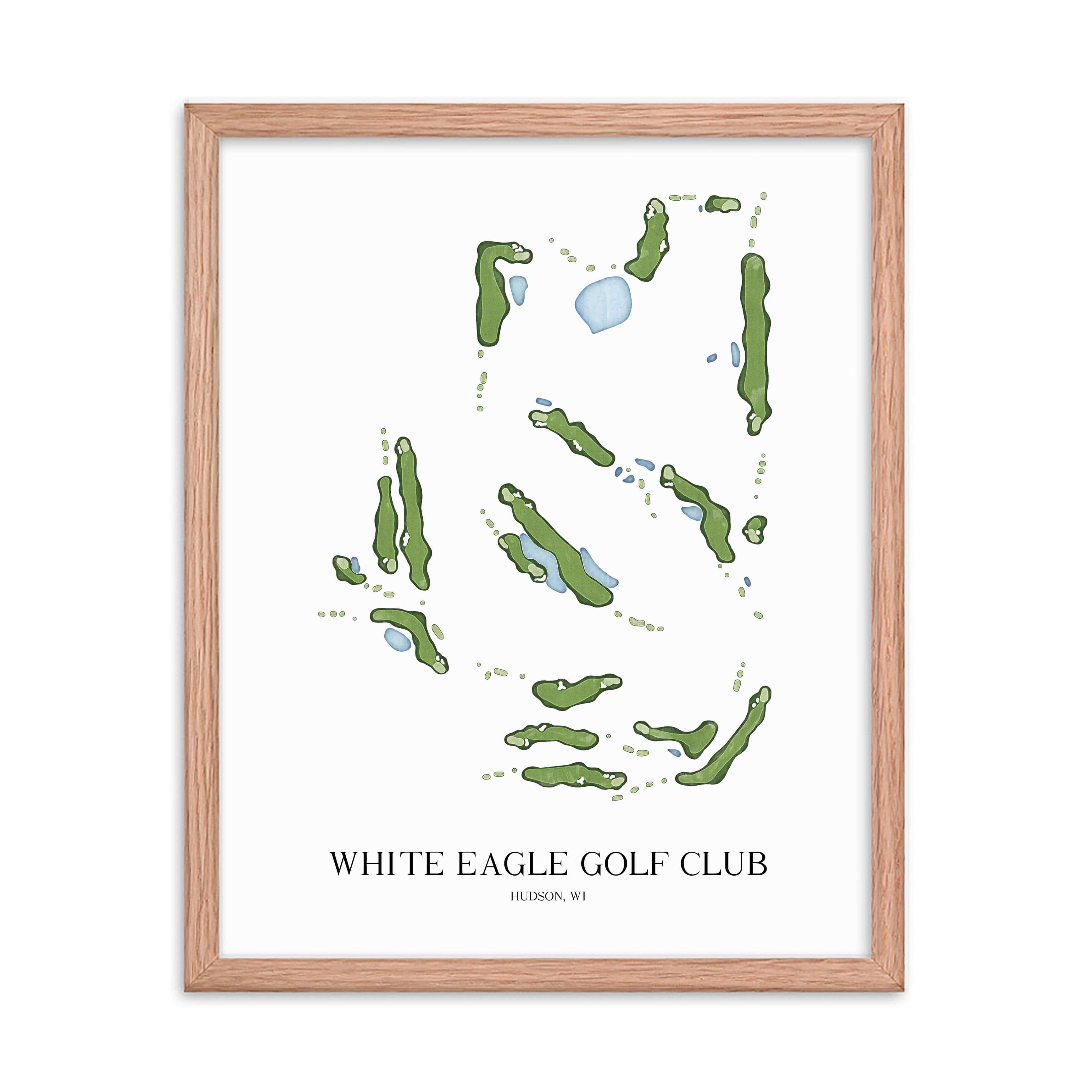 The 19th Hole Golf Shop - Golf Course Prints -  White Eagle Golf Club Golf Course Map