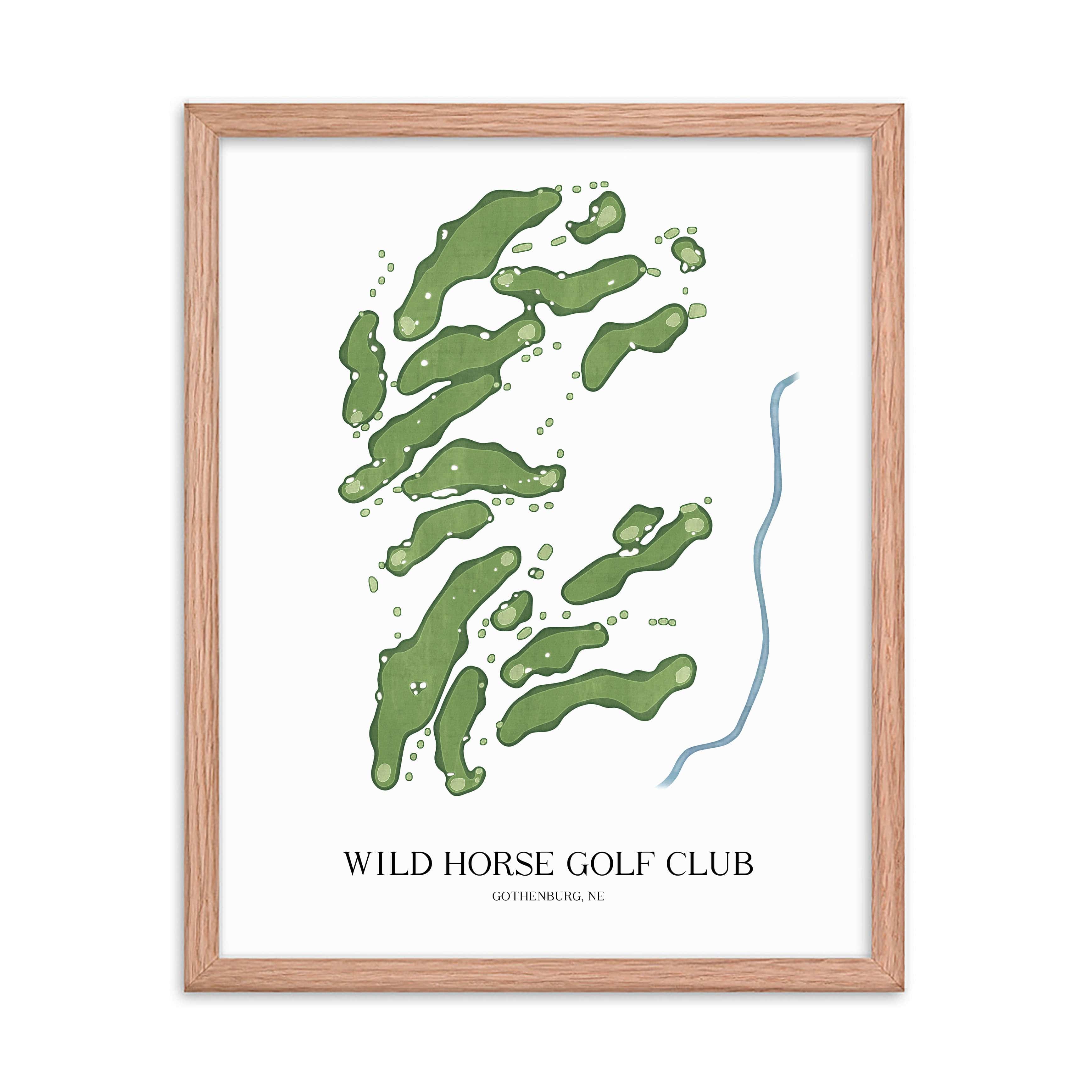 The 19th Hole Golf Shop - Golf Course Prints -  Wild Horse Golf Club Golf Course Map Golf Map