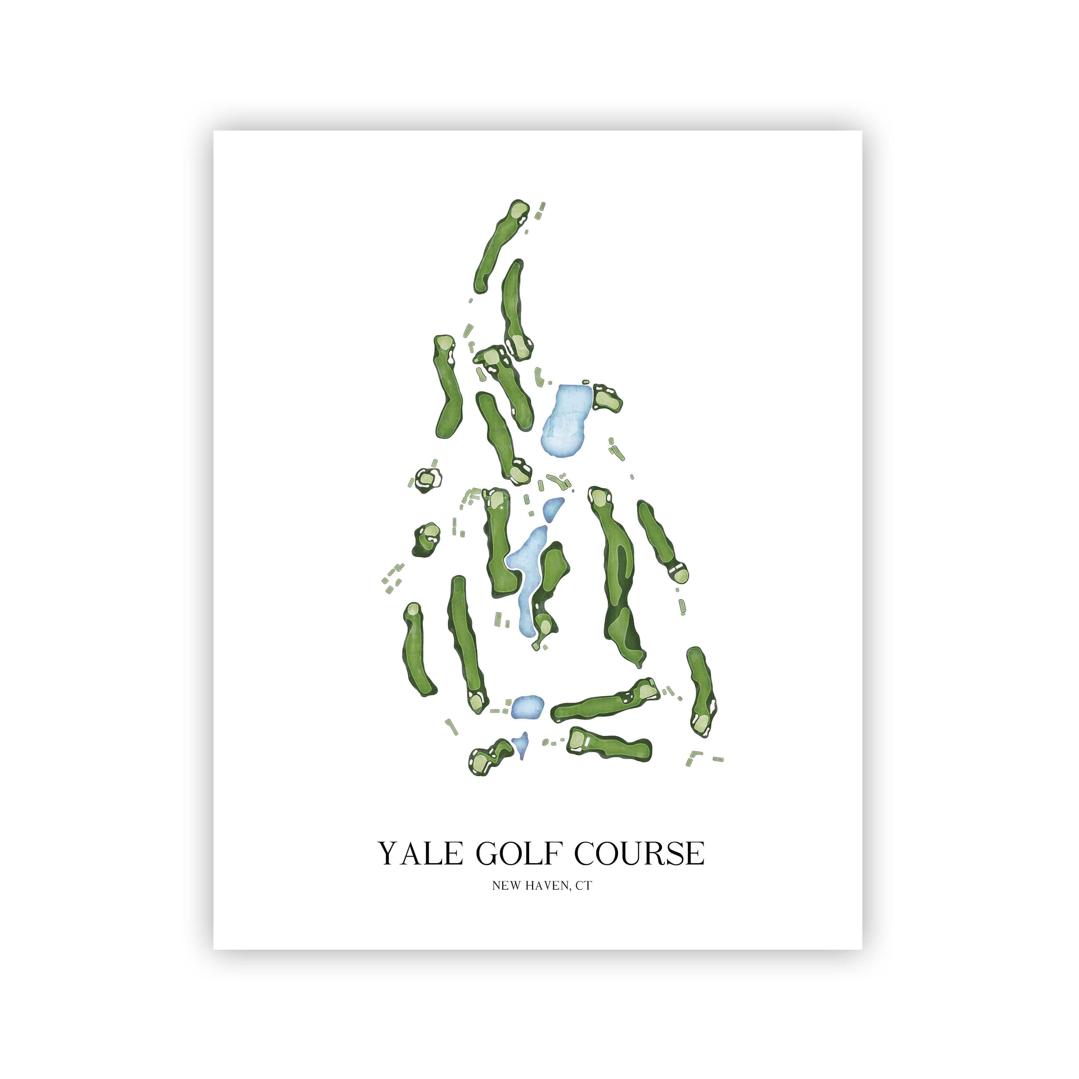 The 19th Hole Golf Shop - Golf Course Prints -  Yale Golf Course Golf Course Map Golf Map